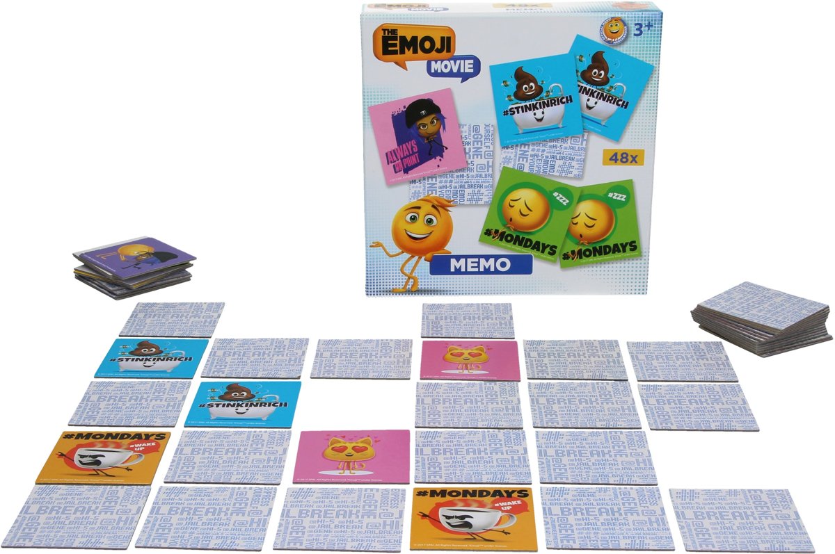 Emoji Memory Spel voor Kinderen vanaf 3 jaar en Ouder – 17x17cm | Geheugenspel | Spellen voor op Reis